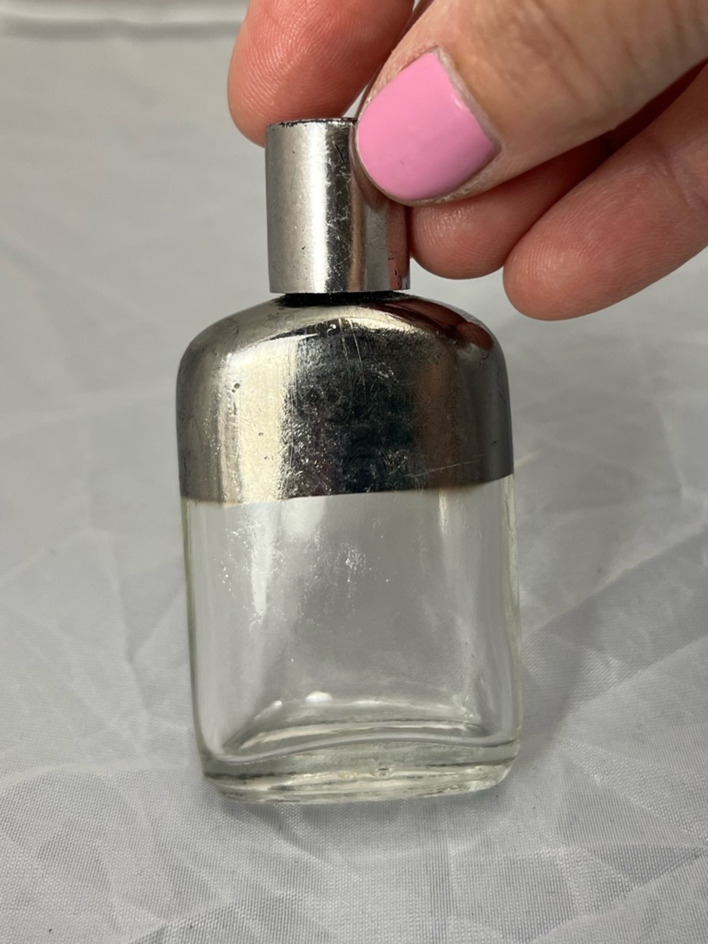 Vintage British Sterling cologne miniature bottle 1/2 fl oz empty